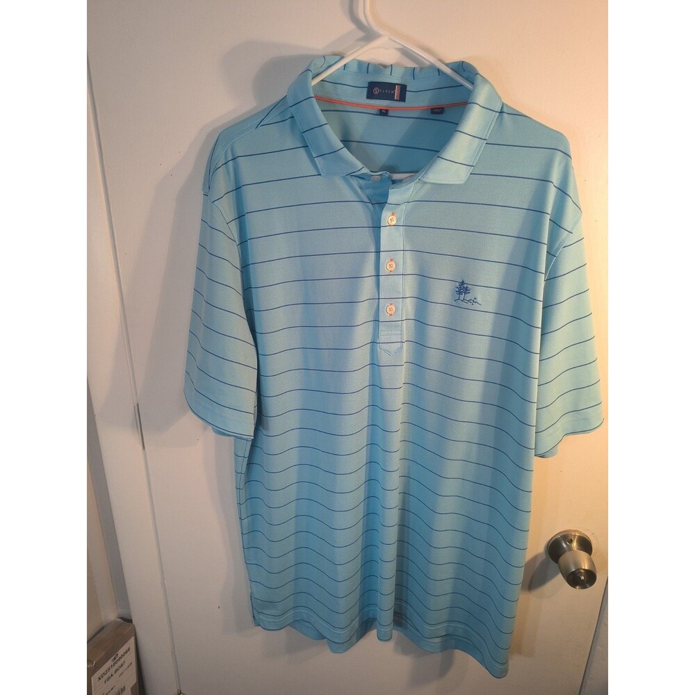 Men's Golf Polo Wequetonsing Golf Club Stitch Polo Size XL Blue Shirt